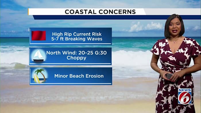 A pleasant start to spring, but breezy conditions are raising concerns along the coast