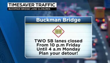 Expect lane closures on the Buckman Bridge again this weekend