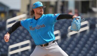 Marlins option left-hander Garrett to Triple-A Jacksonville, leaving Junk as team's fifth starter