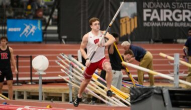 Jacob Zednik throwing the javelin