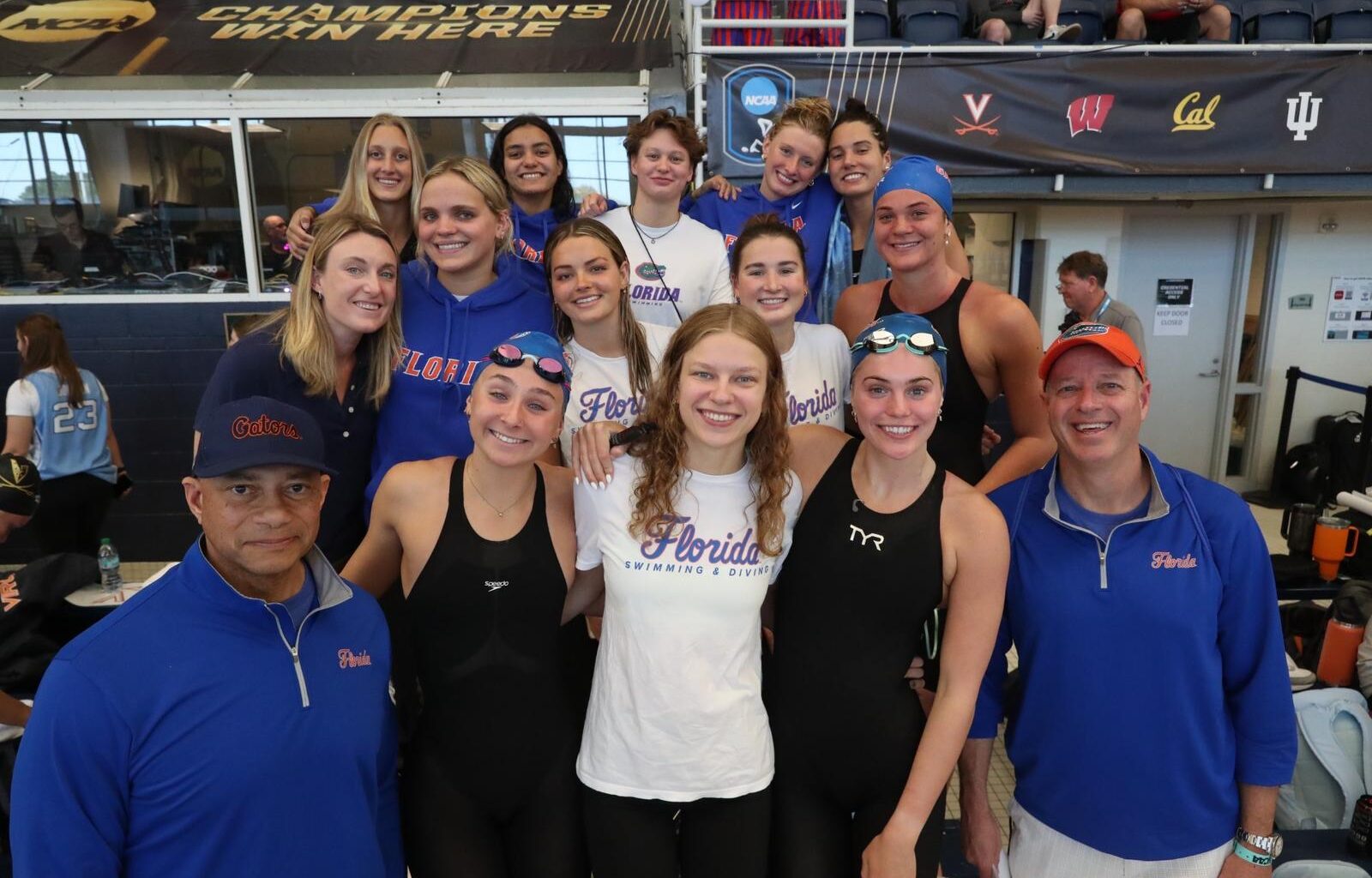 Anita Bottazzo and Grace Rabb during the Gators' meet at the NCAA Championship on Friday, March 20, 2026 at McAuley Aquatic Center in Atlanta, GA / UAA Communications photo by Audrey Djuricich