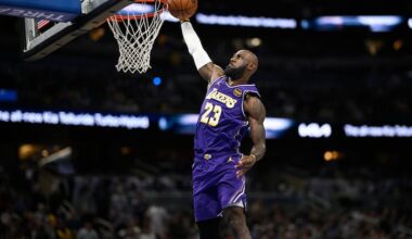LeBron James breaks NBA mark for games played, Luke Kennard makes winning 3 in Lakers' win vs. Magic