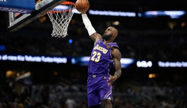 LeBron James breaks NBA mark for games played, Luke Kennard makes winning 3 in Lakers' win vs. Magic