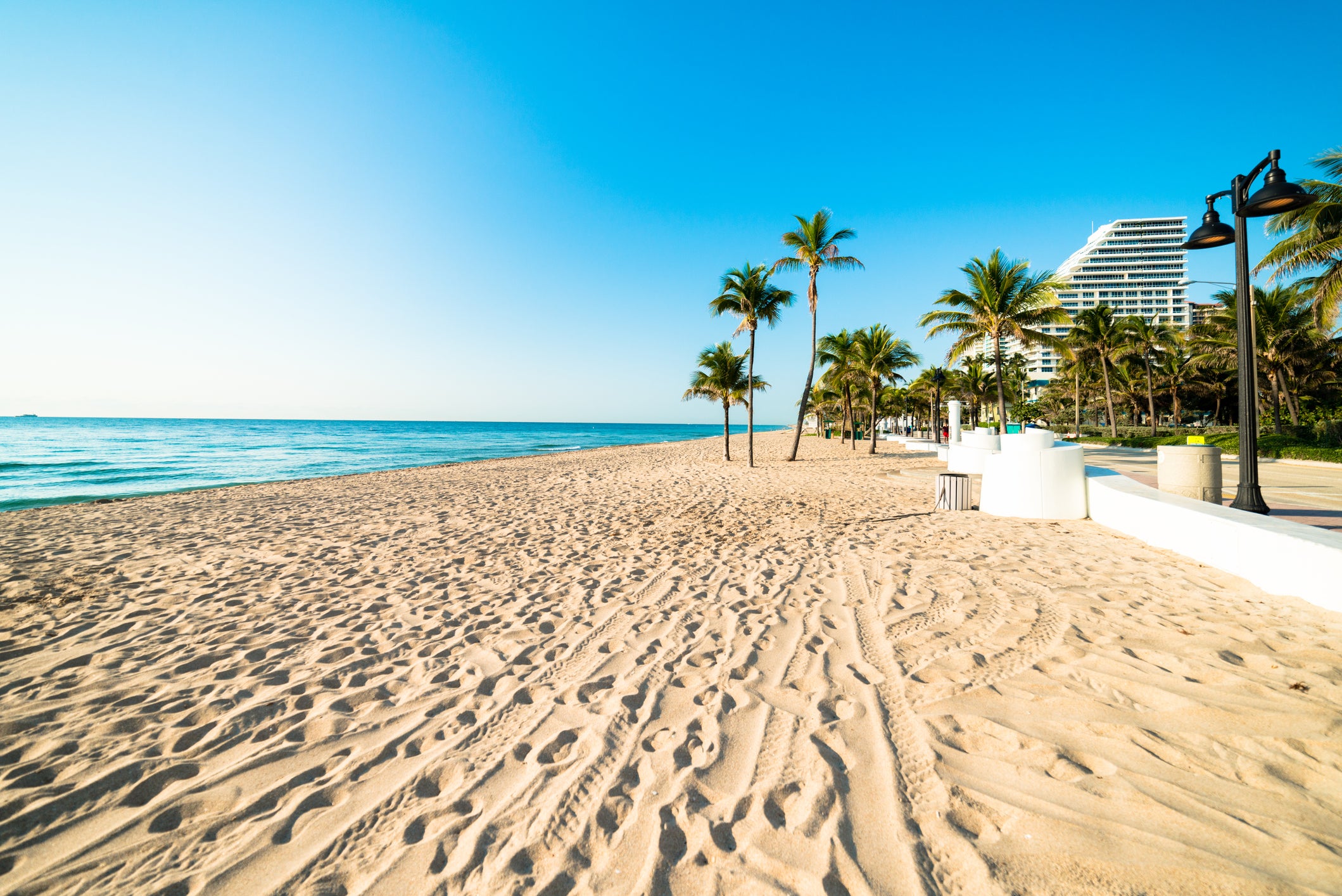 Fort Lauderdale's beaches are just as irresistible as those at Miami Beach, but are rarely packed. Pictured is the city’s main strip of sand