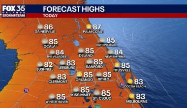 Orlando weather: Sunny, warm start to the week before rain arrives