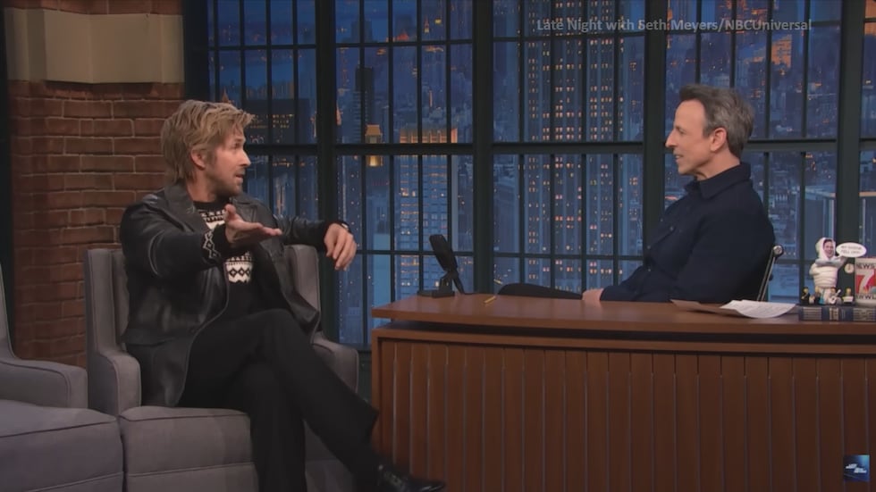 Ryan Gosling and Seth Meyers