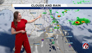 Storms return Tuesday as front moves into Central Florida