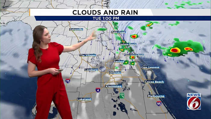 Storms return Tuesday as front moves into Central Florida