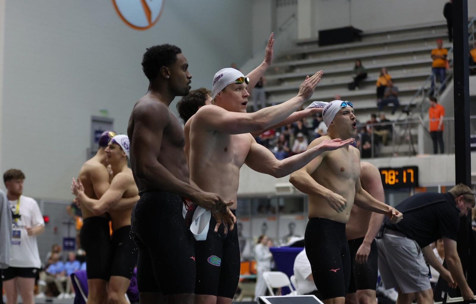 Florida's Eric Brown during the Gators’ SEC Championships on Friday, February 20, 2026 at Allan Jones Intercollegiate Aquatic Center in Knoxville, TN / UAA Communications photo by Bryce Mitchell