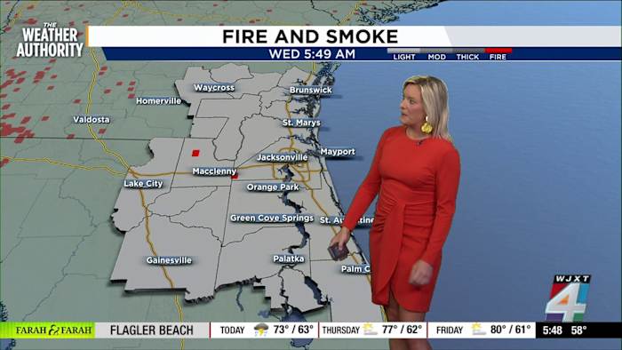 Showers arrive in Jacksonville but drought and fire danger remain