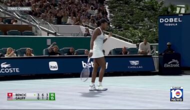 Gauff cruises into Miami Open semifinals with win over Bencic