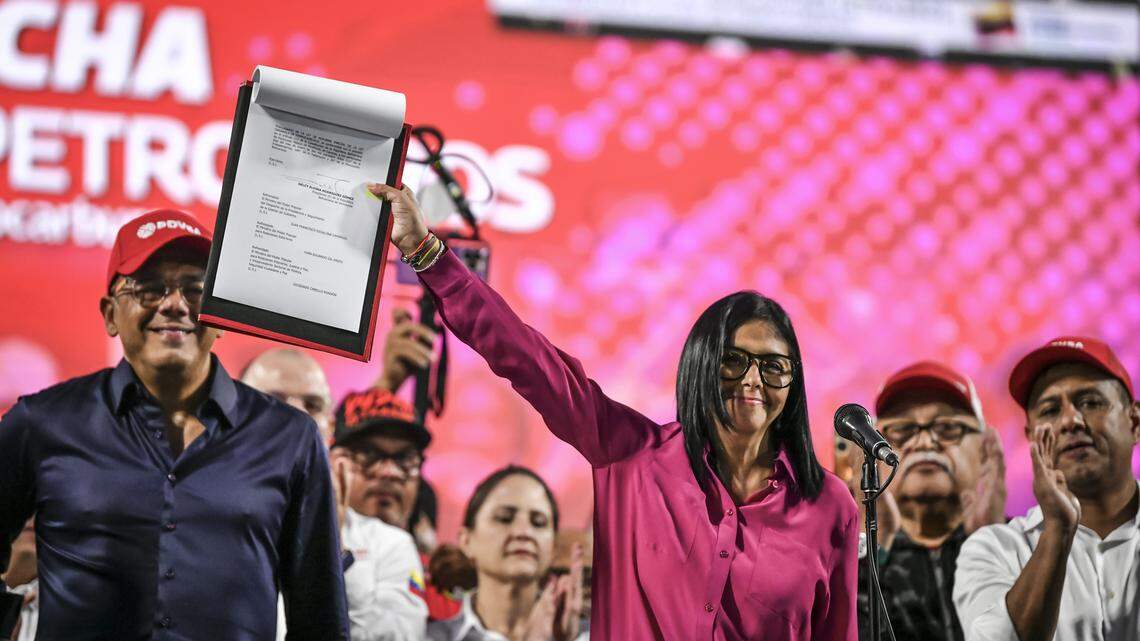 Delcy Rodríguez appeals for U.S. investment in Miami forum