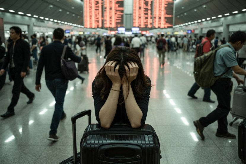 Thousands of travellers abandoned around usa as boston, chicago, houston, kansas, orlando, new york, and more cancel 385 and delay 1857 flights, grounding delta air lines, united airlines, republic airways, endeavor air, and other airlines