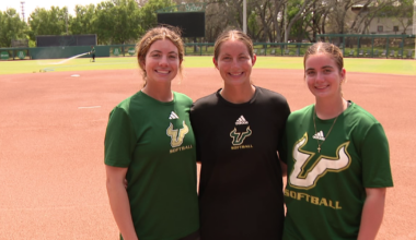 Sister Act: Wilkes sisters make USF softball history by all playing in game together