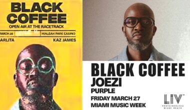 Black Coffee to perform at LIV and Hialeah Park Race Track