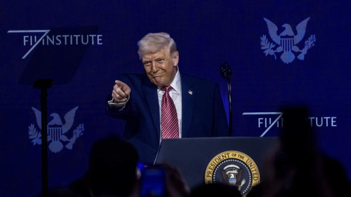 Trump speaks at Saudi-backed summit about Iran conflict