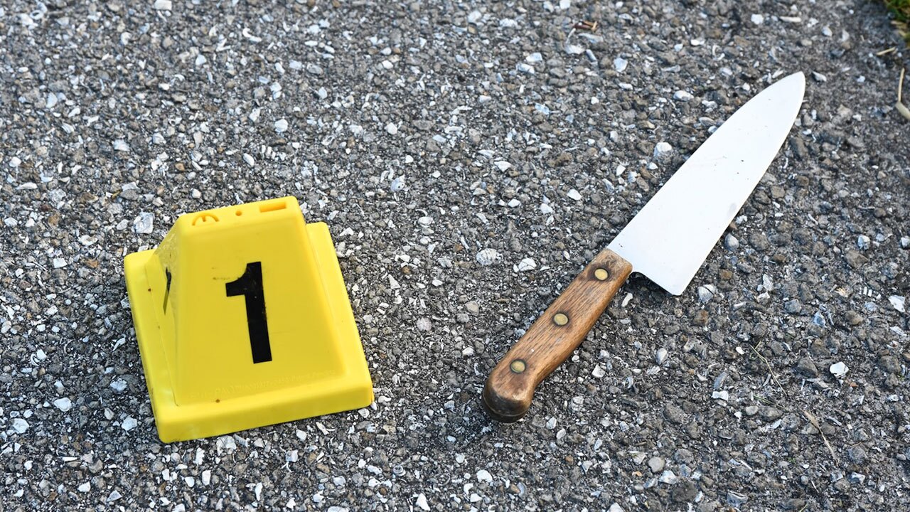 Police in Port St. Lucie said the man who charged at officers on April 25, 2025, was holding this butcher knife.