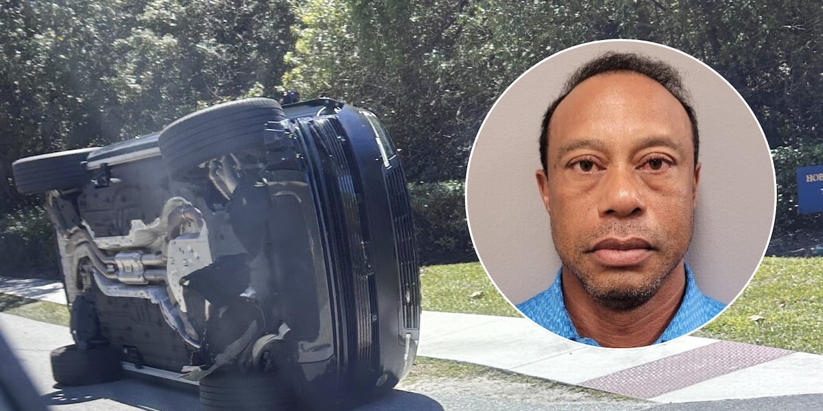 Tiger Woods arrested for DUI after rollover crash in Florida, authorities say