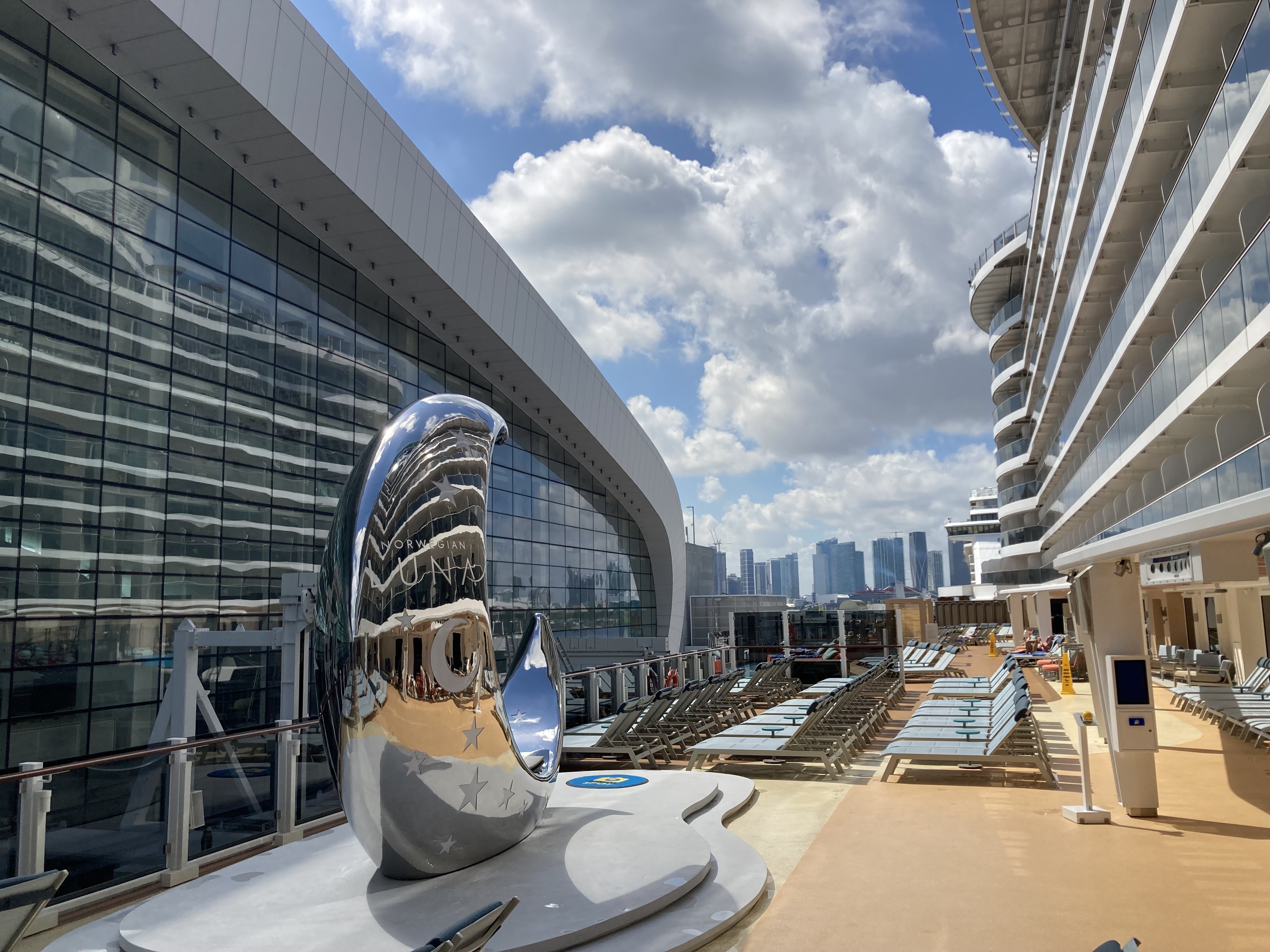 The Norwegian Luna is docked at PortMiami's Terminal B on...