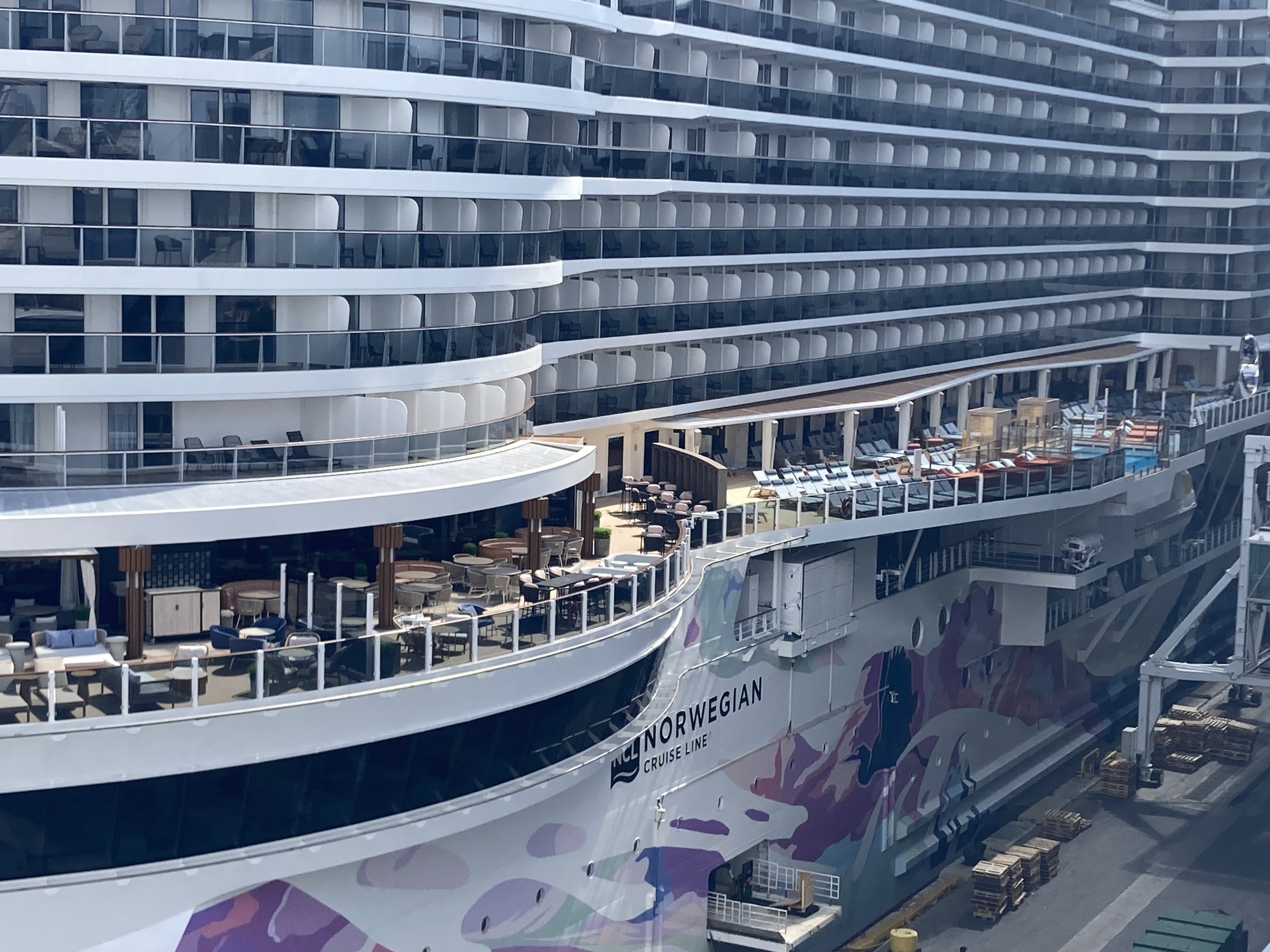 The Norwegian Luna is docked at PortMiami's Terminal B on...