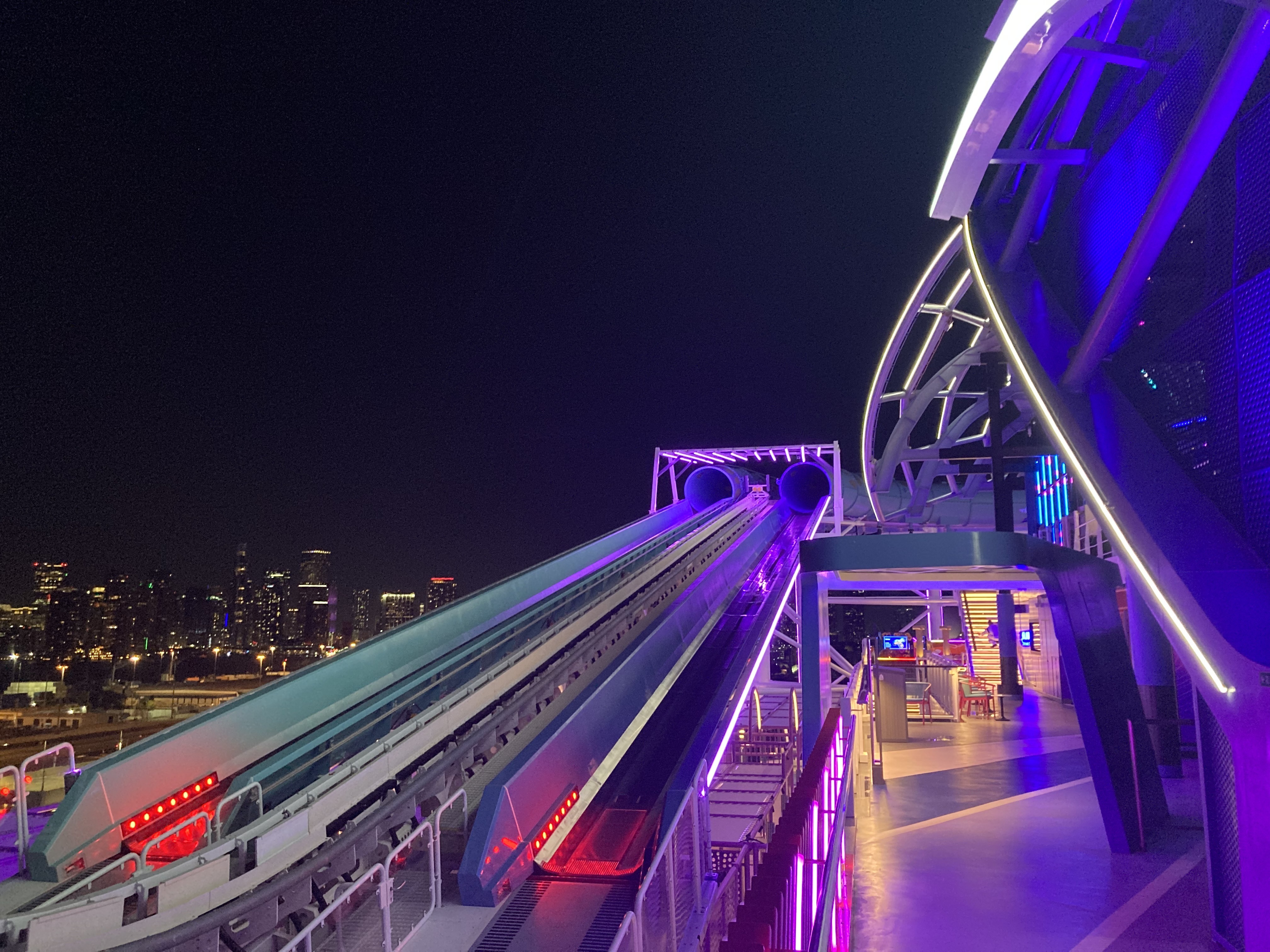 The Miami skyline is seen in the background as Norwegian...