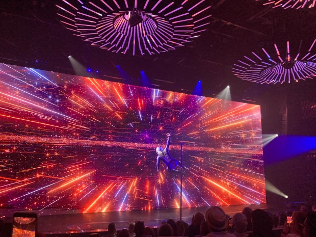 An impressive choreography accompanied Elton John's "Rocketman" during a stage show titled "Elton: A Celebration of Elton John" on board Norwegian Luna performed on Friday, March 27, 2026 in Miami. (Richard Tribou/Orlando Sentinel)