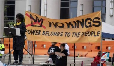Hundreds participate in Jacksonville ‘No Kings’ rally against Trump administration