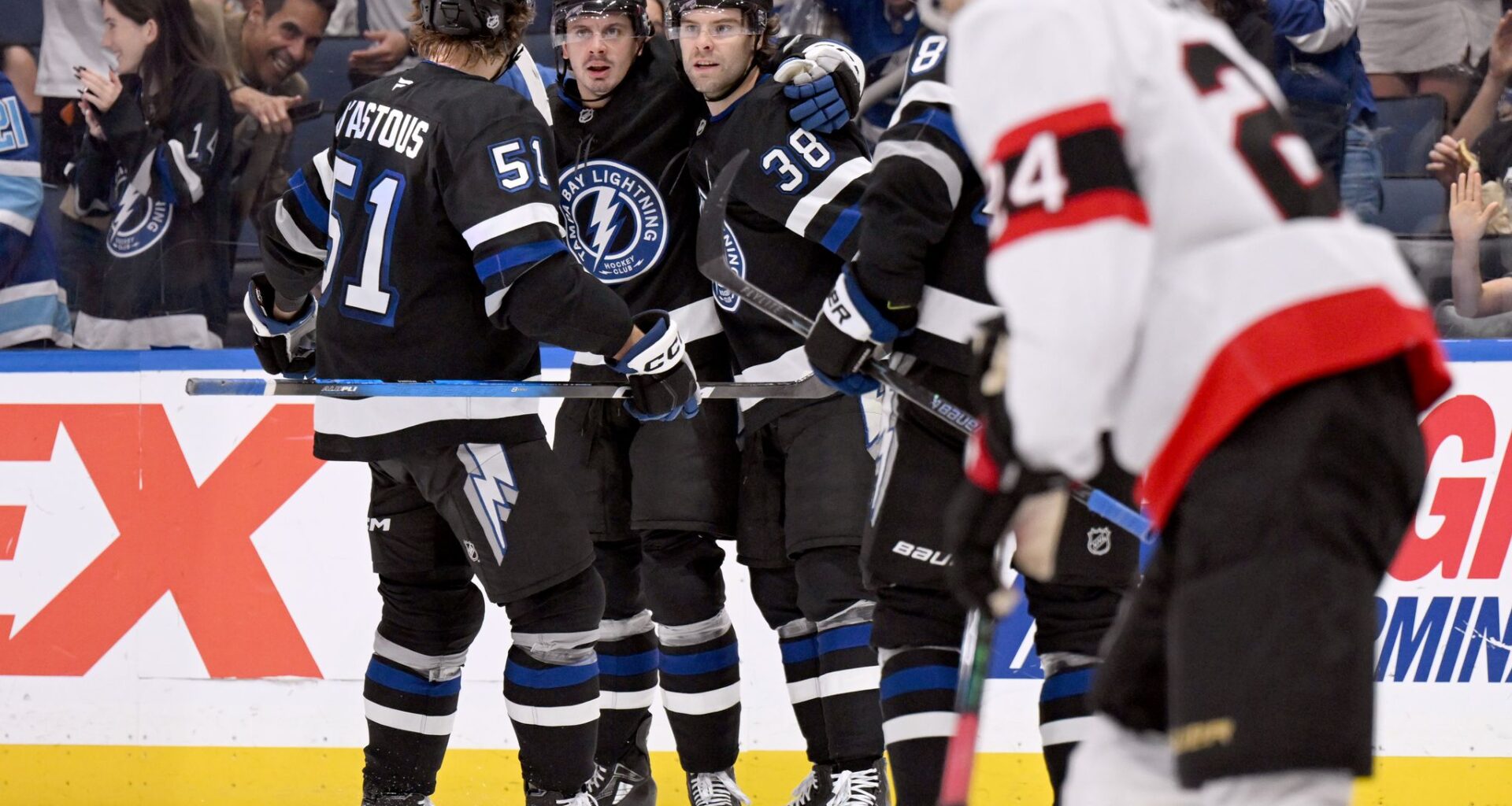 Lightning deal the Senators a blow in the playoff race by beating them 4-2