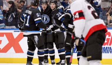 Lightning deal the Senators a blow in the playoff race by beating them 4-2