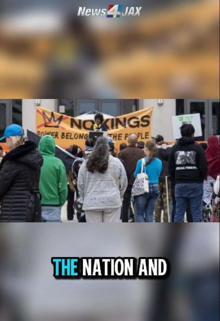Hundreds participate in Jacksonville ‘No Kings’ rally against Trump administration