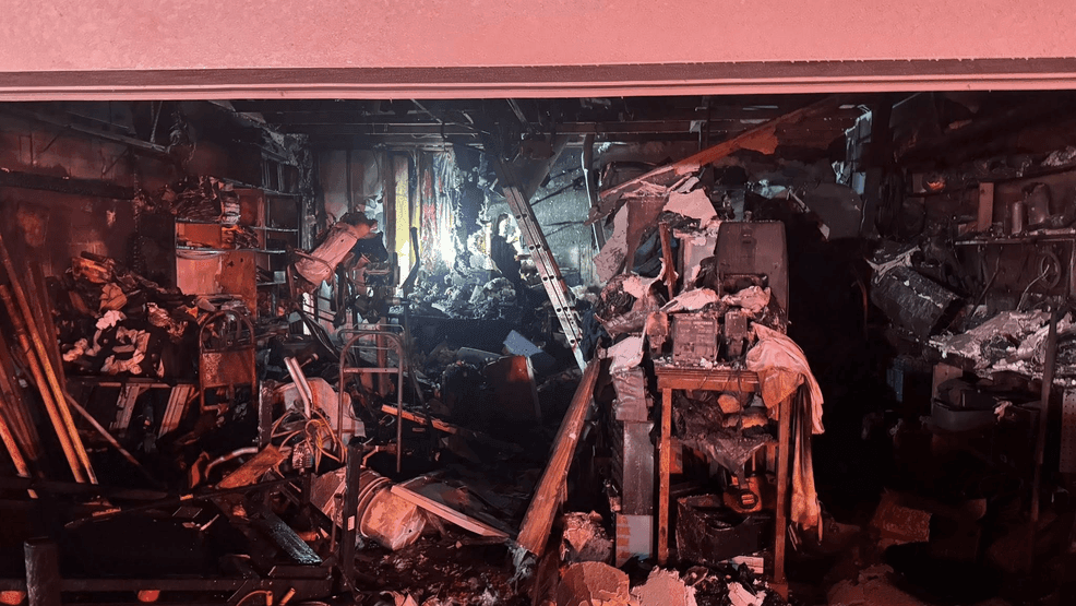After hearing cries for help, fire crews breached a window to save a trapped resident and four dogs from a smoke-filled Port St. Lucie home early Sunday morning. (SLCFD)