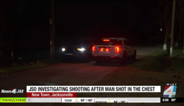 Jacksonville man taken to hospital after being shot inside home
