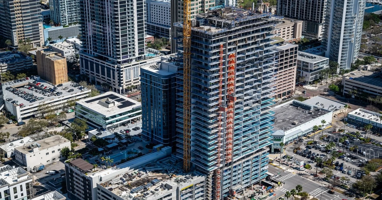 33-story 3rd & 3rd apartment tower tops out in downtown St. Pete