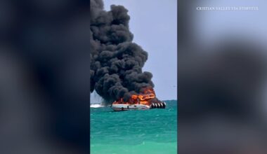 Miami boat fire: Emergency crews rescue tourists from boat on fire off Miami Beach, Florida coast