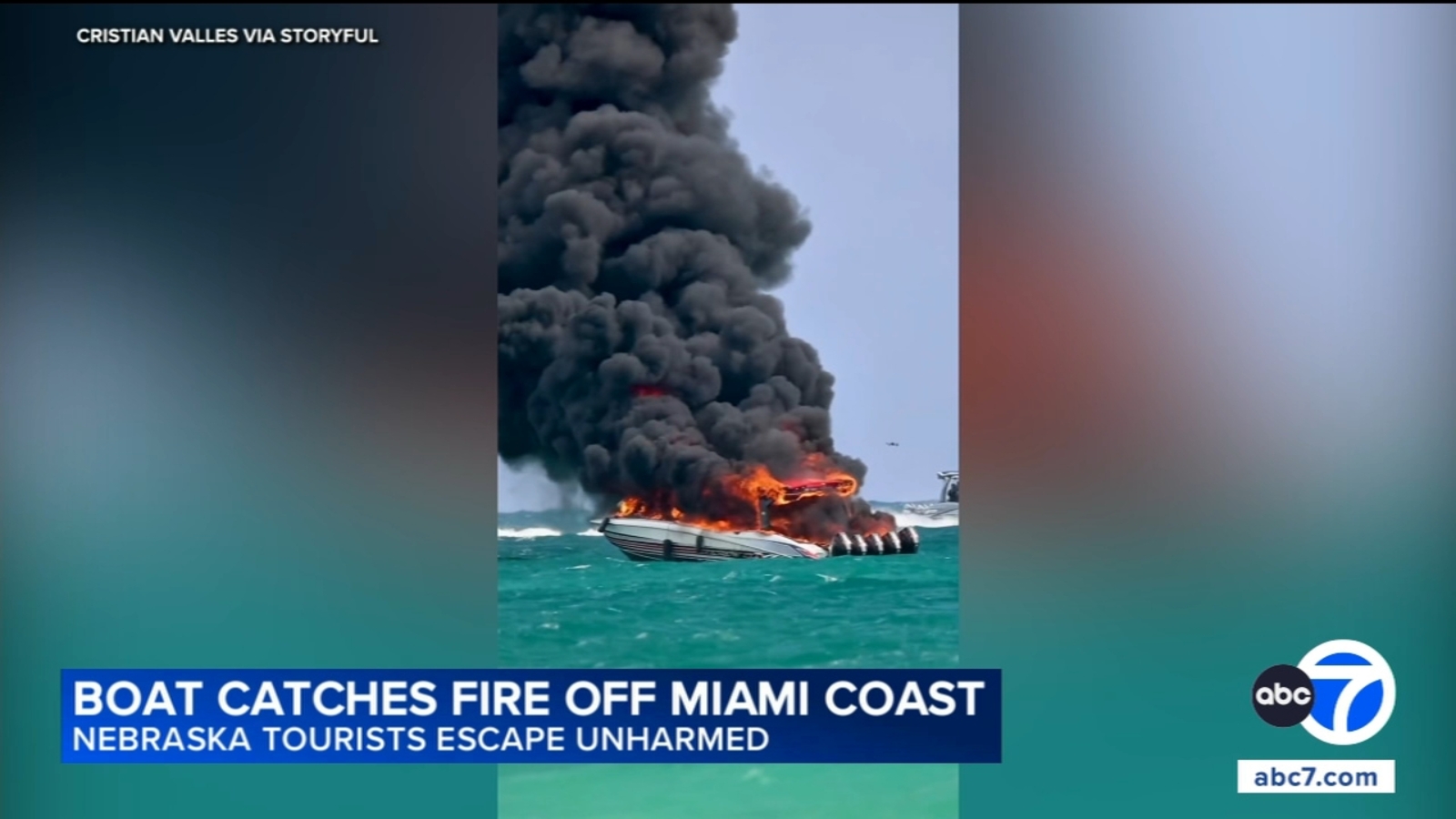 Miami boat fire: Emergency crews rescue tourists from boat on fire off Miami Beach, Florida coast