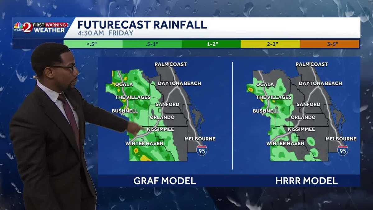 Chance for rain in Central Florida this afternoon