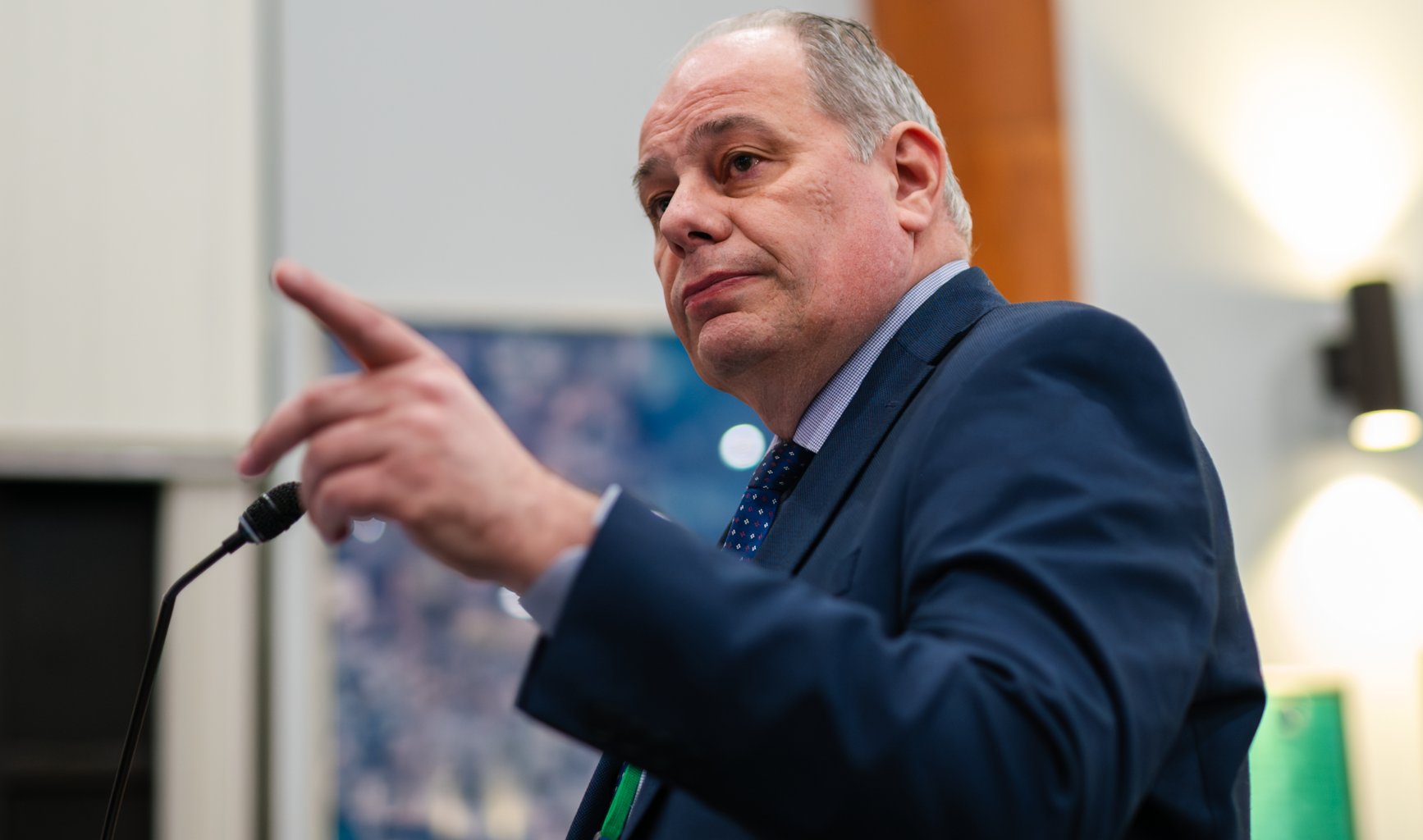 City public works director Vladimir Simonovski shares remarks about the Kelly Park Road widening project at the March 18 City Commission meeting.