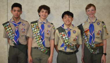Pictured from left are: Daniel Jerome, Mason Kranking, Matthew Pak and Ben Yoder.