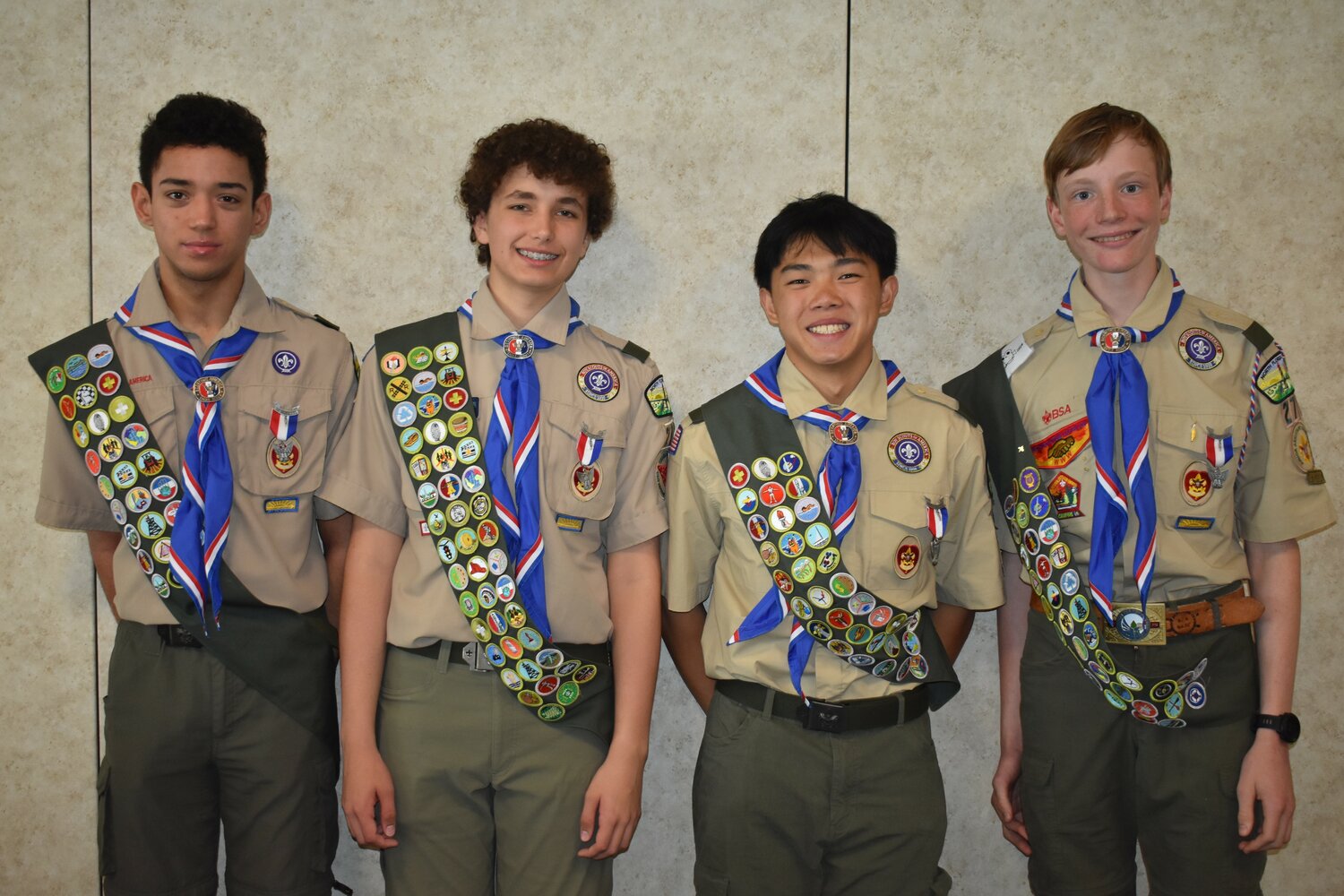 Pictured from left are: Daniel Jerome, Mason Kranking, Matthew Pak and Ben Yoder.
