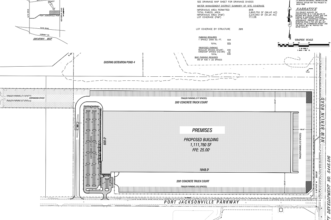 Pattillo eyeing construction of 1.11 million-square-foot warehouse in North Jacksonville