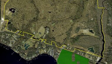 The conservation easement as seen from the air.