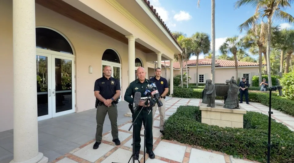 The sheriff said in a press conference (above) that Woods “showed signs of impairment and refused a urinalysis test.” Martin County Sheriff's Office / Facebook