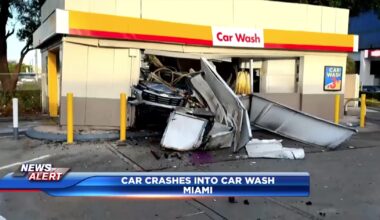SUV slams into Shell station car wash in Miami; driver hospitalized after suffering medical episode - WSVN 7News | Miami News, Weather, Sports