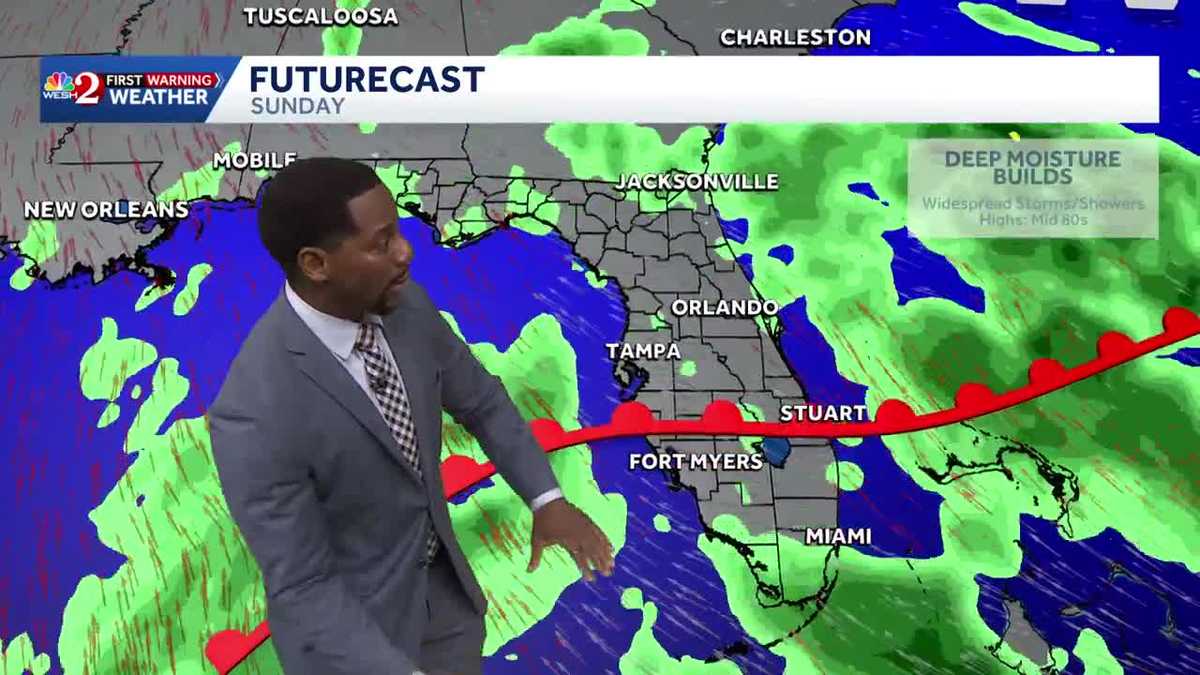 Warm, wet weekend before cool front moves into Central Florida next week