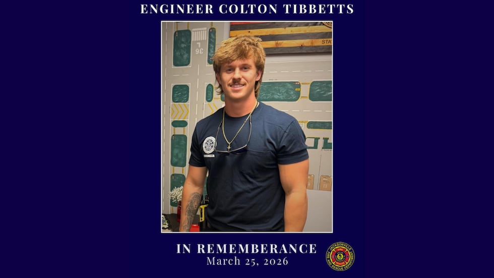 Colton Tibbetts, 23, a Jacksonville firefighter, dies in a crash on State Road 26 in Melrose