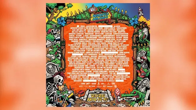 Warped Tour 2026 Orlando lineup. (Courtesy of Vans Warped Tour)