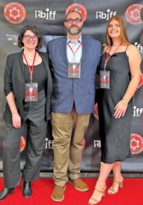 (L-R): Film Tampa Bay’s Sam Allen, Tyler Martinolich and Birdie Doyle celebrate the film festival’s opening night festivities.