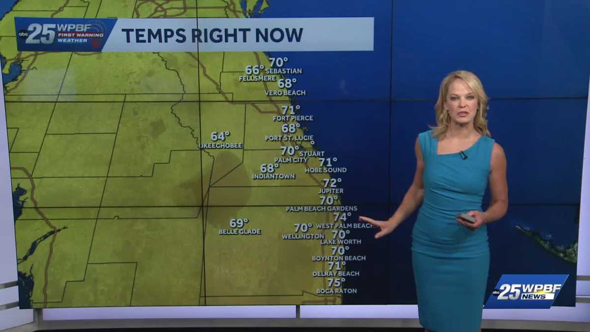 Above-average temperatures for South Florida