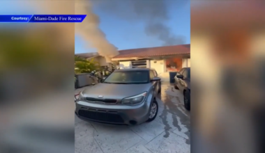 SW Miami-Dade townhouse goes up in flames after reptile light starts blaze - WSVN 7News | Miami News, Weather, Sports