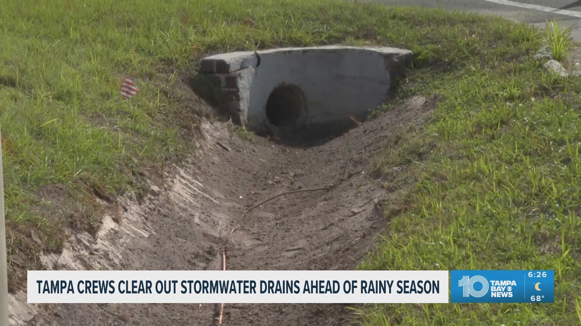 City of Tampa crews clear out stormwater drains ahead of rainy season
